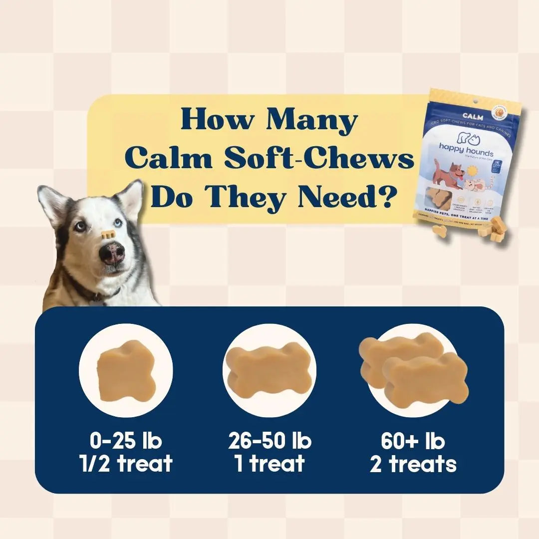 CALM Peanut Butter Chews for Anxious Dogs Happy Hounds