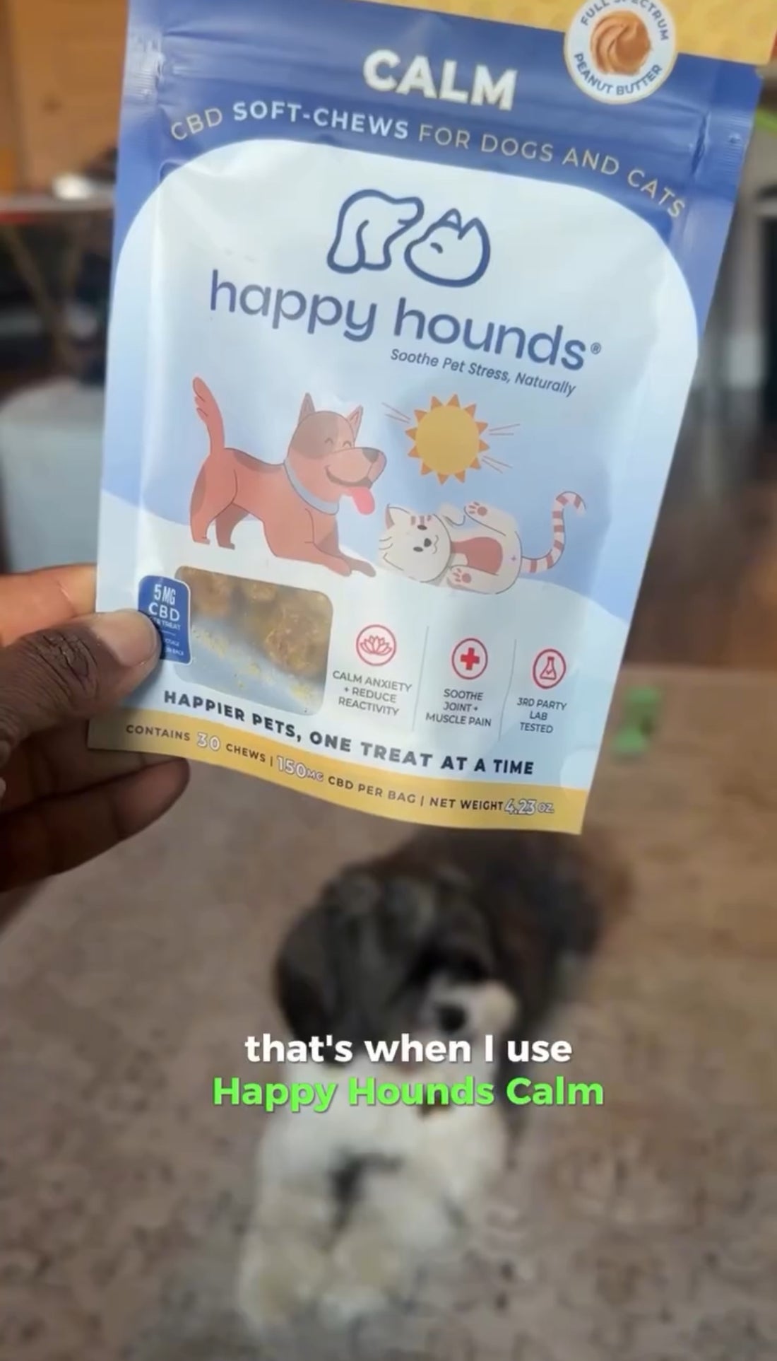 calming-dog-treats-customer-review-happy-hounds-cbd-dog-treats-chews
